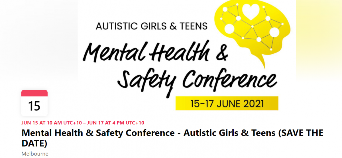 autistic girls and teens mental health and safety conference