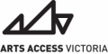 Arts Access Victoria Logo featuring three black triangles