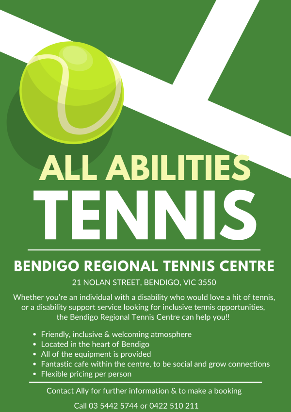 Bendigo all abilities tennis