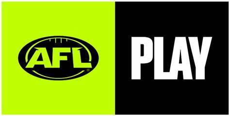 A green and black AFL Play logo